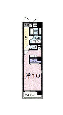 CASA SYUNSUI(ワンルーム/2階)の間取り写真
