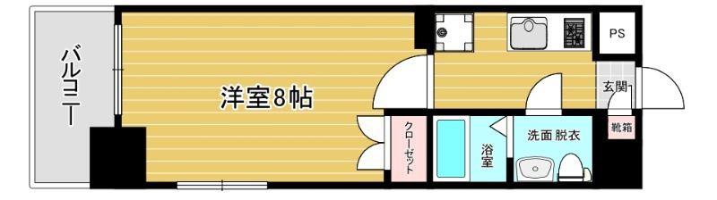 リファレンス祇園(1K/12階)の間取り写真