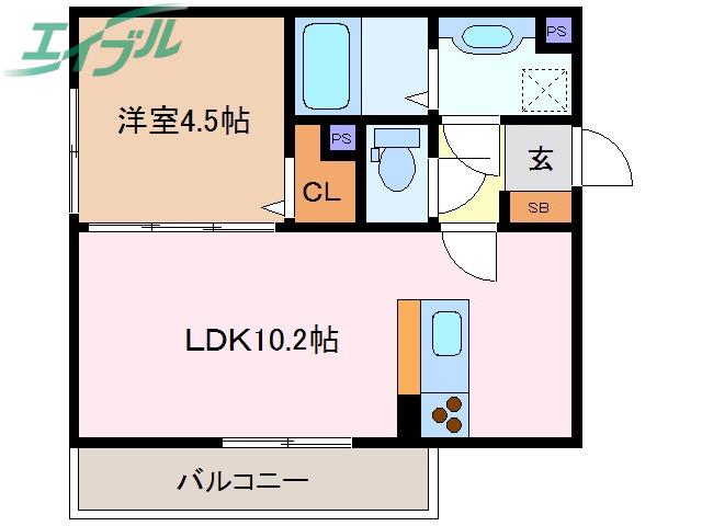 ルミエール エイト(1LDK/3階)の間取り写真