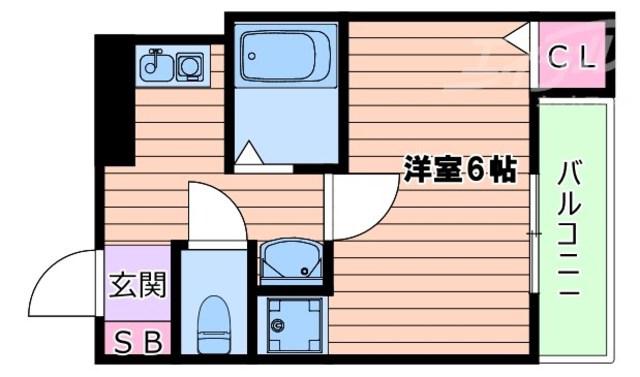 メゾンド・ルミエール(1K/4階)の間取り写真