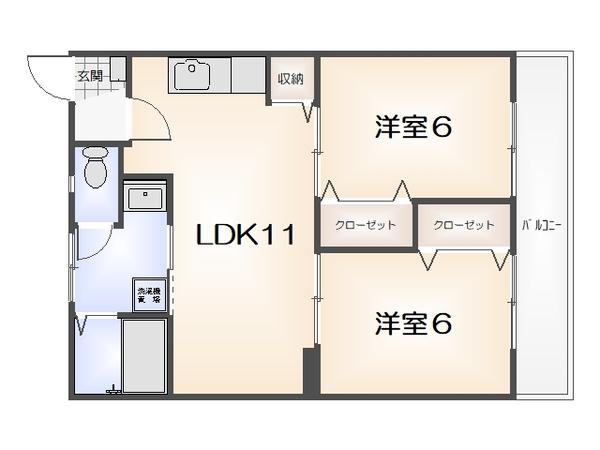 メゾンエトワール(2LDK/1階)の間取り写真