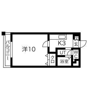 ルミネス1番館(1K/3階)の間取り写真