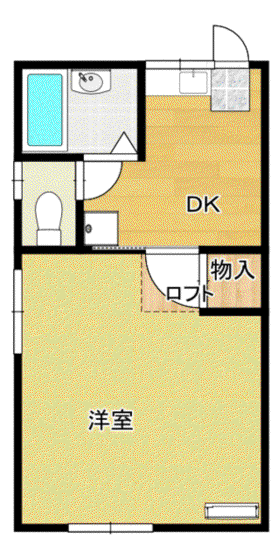 パレス大下(1DK/2階)の間取り写真