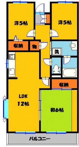 モア・グランドリーMY B(3LDK/1階)の間取り写真