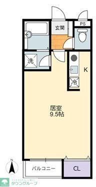 ポスト&ビーム木の家B(ワンルーム/1階)の間取り写真