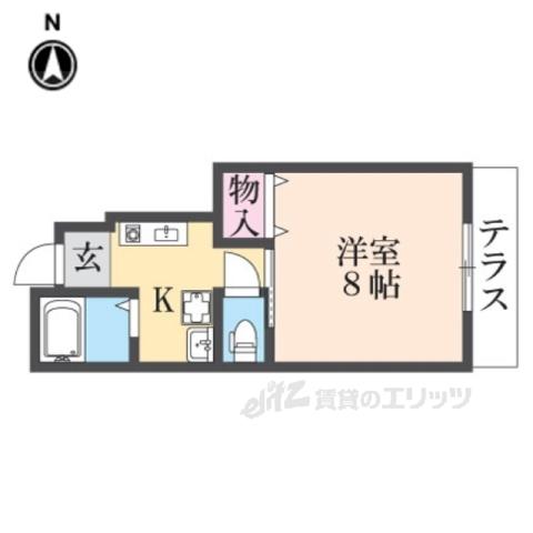 M・Bマンション(1K/1階)の間取り写真