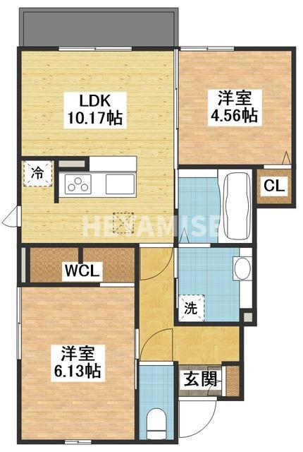 インペリアル(2LDK/1階)の間取り写真