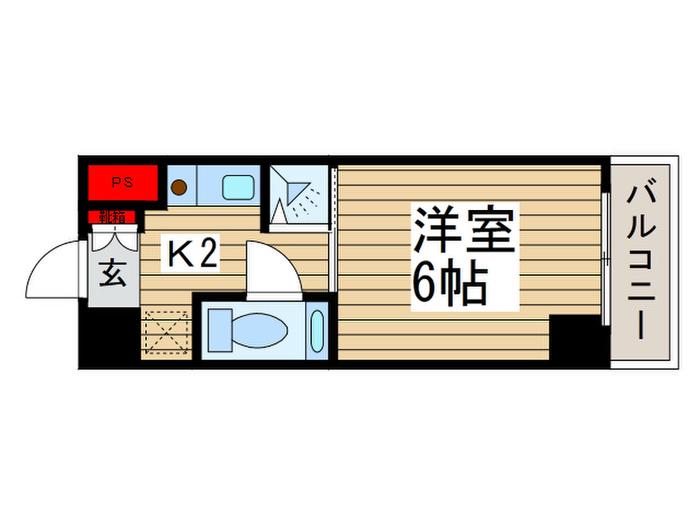 晴花マンション亀戸(1K/10階)の間取り写真