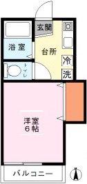 カサディ南小岩(1K/1階)の間取り写真