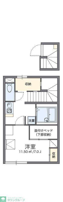 レオパレスオリエントコーポ(1K/2階)の間取り写真