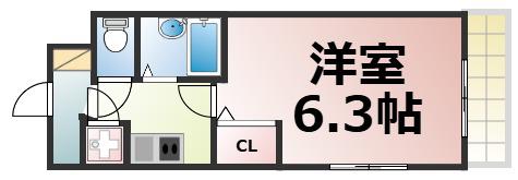 S・Eファースト(1K/10階)の間取り写真