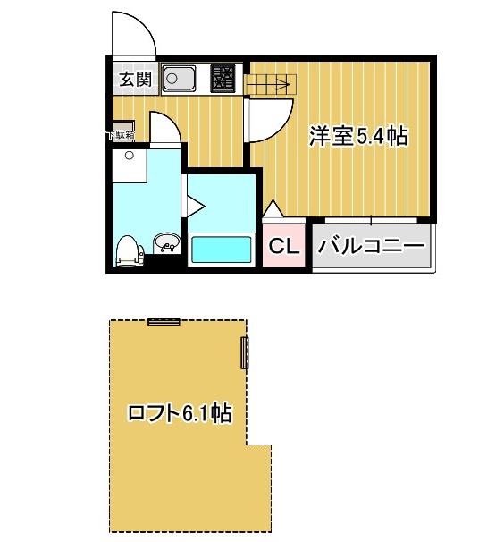 LOFT OG(1K/2階)の間取り写真