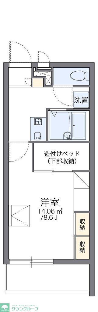 レオパレスMAモール(1K/3階)の間取り写真