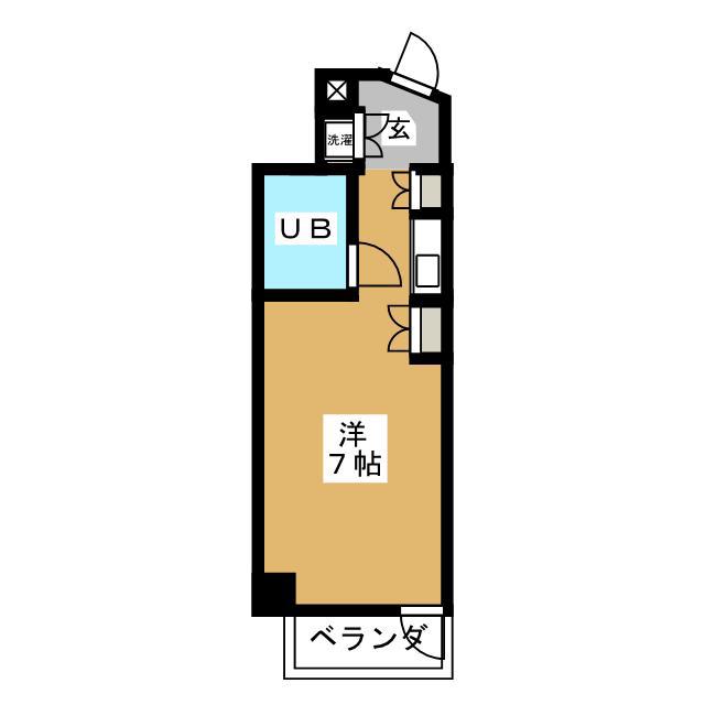 ベルハイツ荻窪(ワンルーム/2階)の間取り写真
