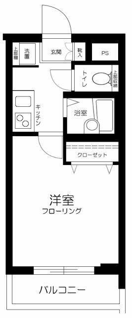 スカイコート練馬壱番館(1K/4階)の間取り写真