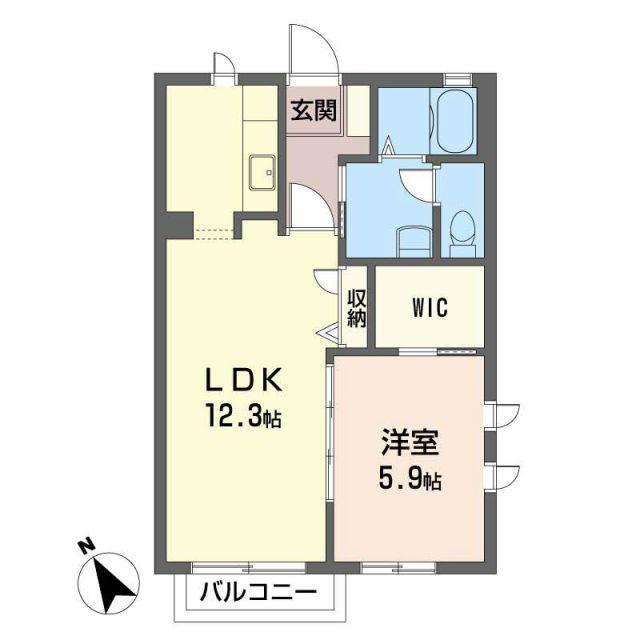 ＪＲ境線 富士見町駅(鳥取) 徒歩27分 2階建 築23年(1LDK/1階)の間取り写真