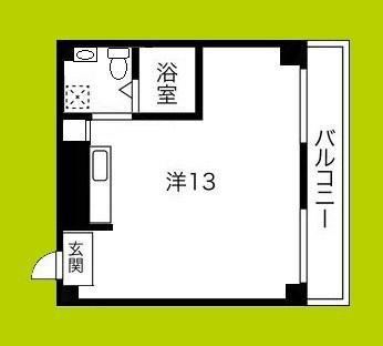 メゾンガロパンI(ワンルーム/3階)の間取り写真