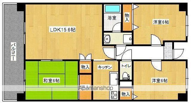 サンヒルズ今宿(3LDK/4階)の間取り写真