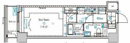 AZESTお花茶屋V(1K/6階)の間取り写真