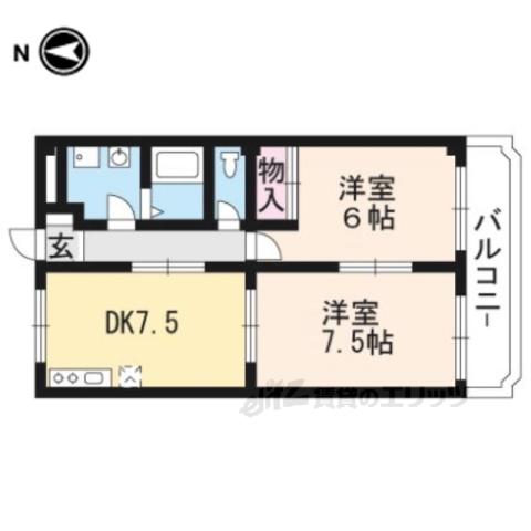 メゾンルミエール(2DK/3階)の間取り写真