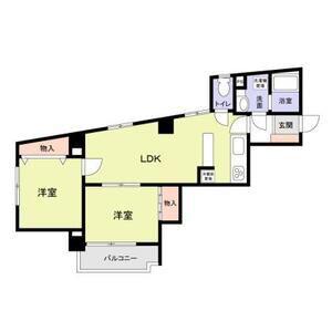 ミラベル関谷(2LDK/8階)の間取り写真
