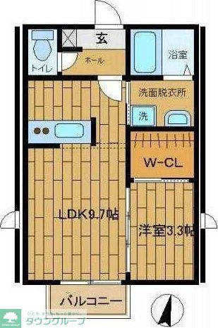 プリマベーラ(1LDK/2階)の間取り写真