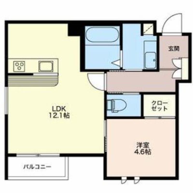 シャーメゾンステージ下奥井(1LDK/1階)の間取り写真