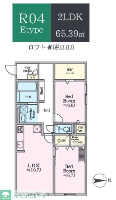 ティーリミテッド(2LDK/2階)の間取り写真