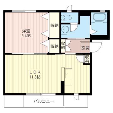 エテルノコートIII(1LDK/2階)の間取り写真