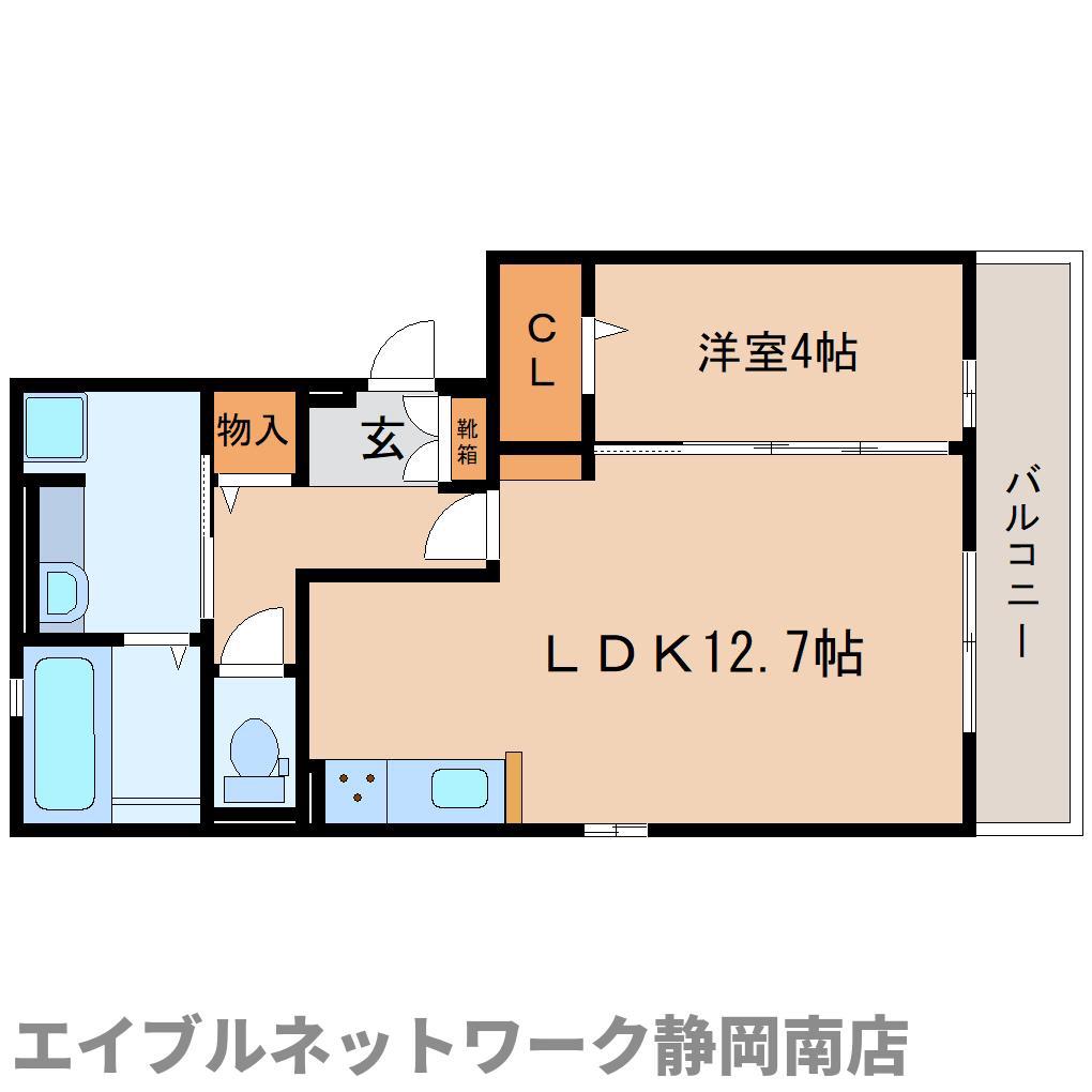ＪＲ東海道本線 藤枝駅 徒歩21分 3階建 築7年(1LDK/3階)の間取り写真