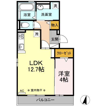 ＪＲ東海道本線 藤枝駅 徒歩22分 3階建 築7年(1LDK/3階)の間取り写真
