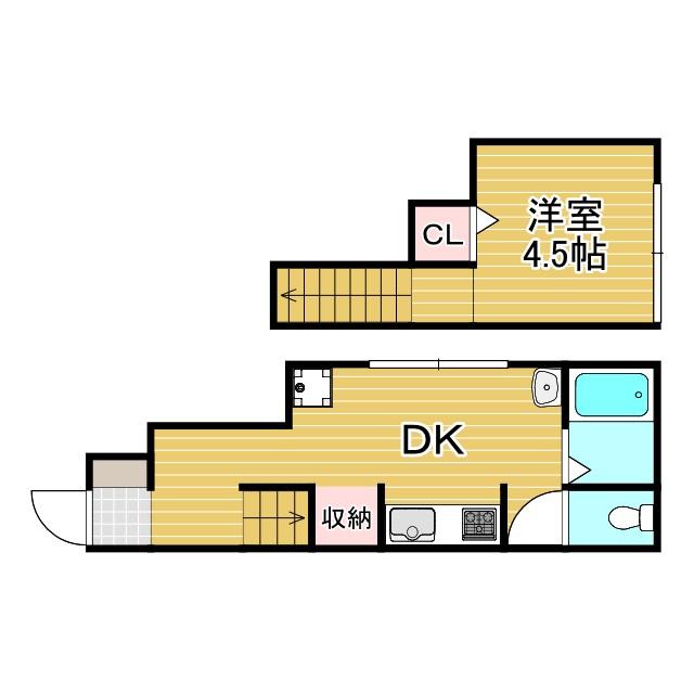 COYOSOU(1DK/1階)の間取り写真