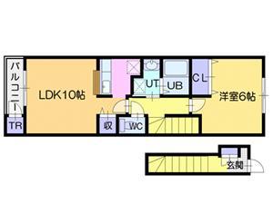パークアベニュー壱番町(1LDK/2階)の間取り写真