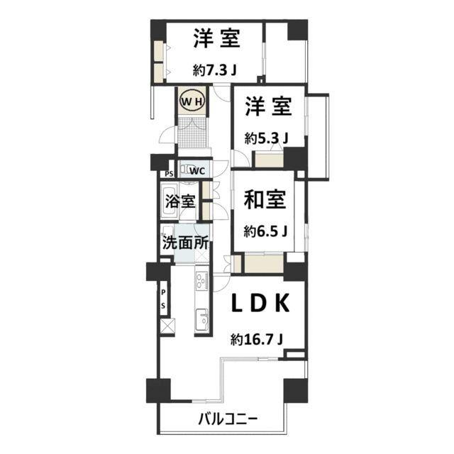 ル・アール蘇我プレミアムヒルズ(3LDK/5階)の間取り写真