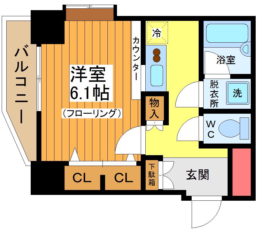 日神パレステージ三軒茶屋II(1K/10階)の間取り写真