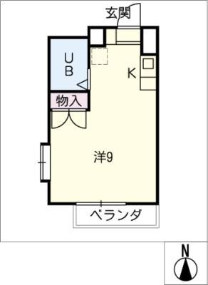 ファシル(ワンルーム/3階)の間取り写真