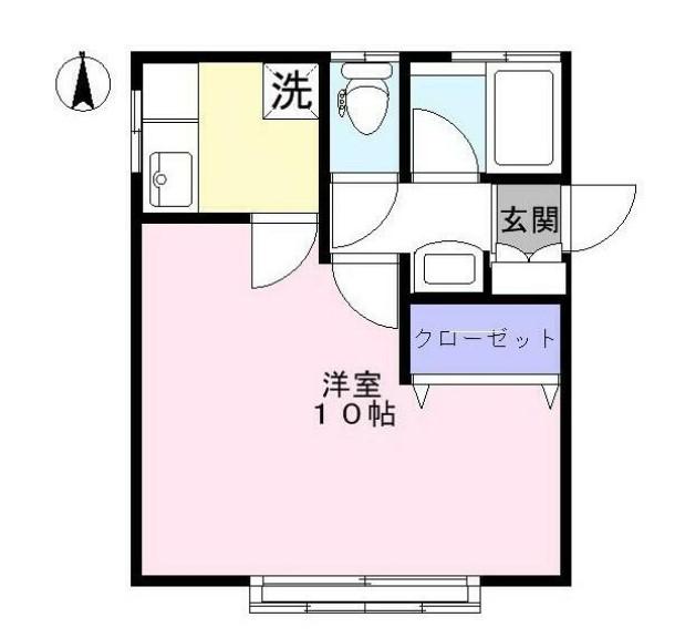 イナリハイツ(1K/1階)の間取り写真