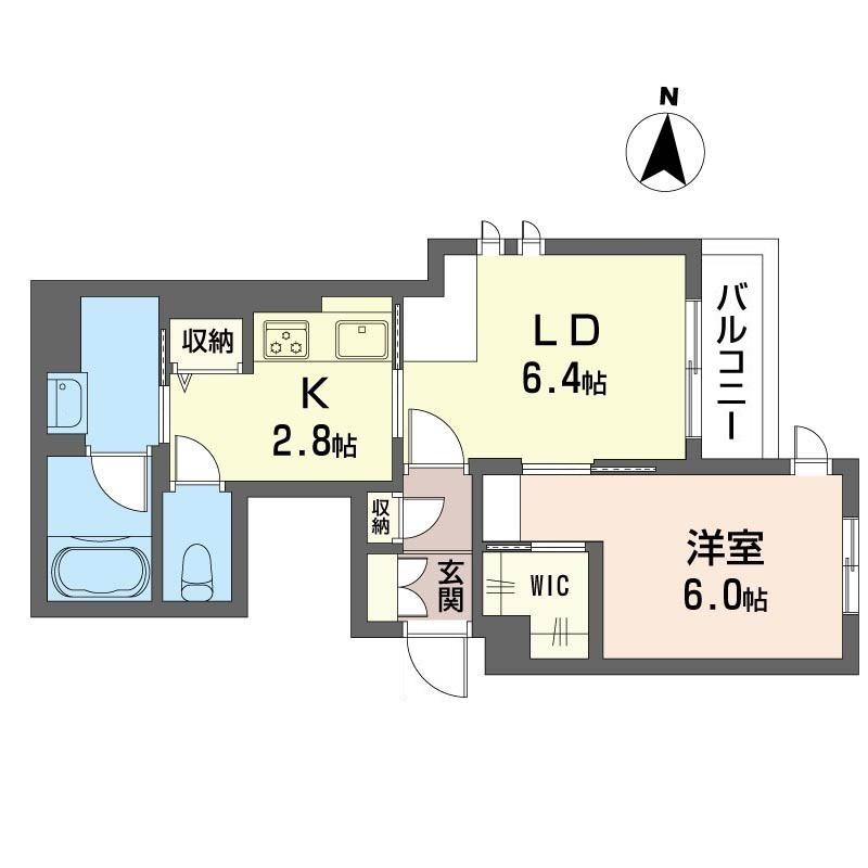 パークヒルズ平和の森(1LDK/2階)の間取り写真