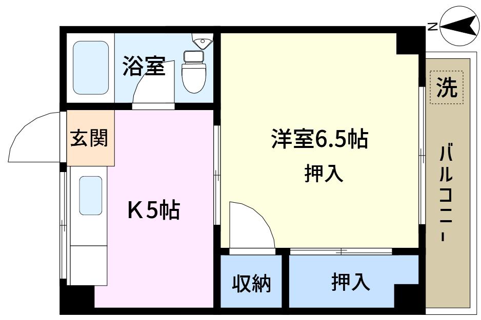 第1福島マンション(1K/3階)の間取り写真