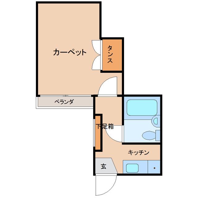 栄コーポ(1K/4階)の間取り写真