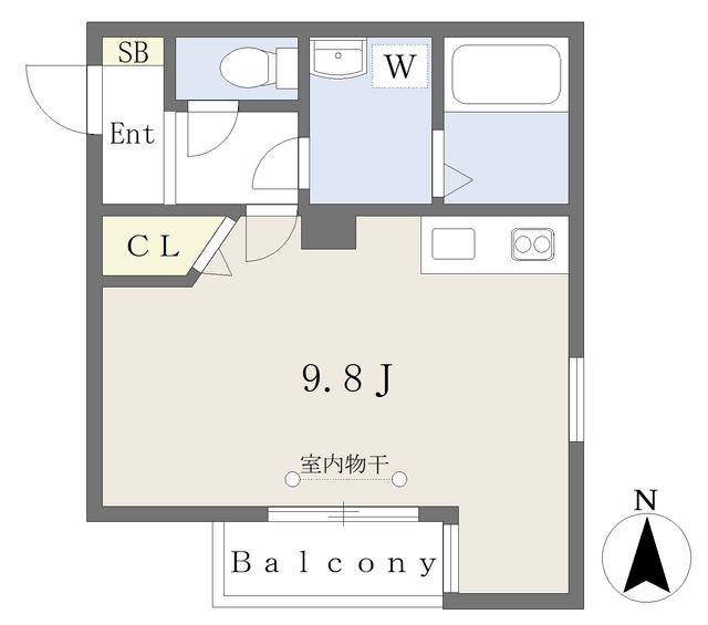 ルシエル氷室II(ワンルーム/3階)の間取り写真