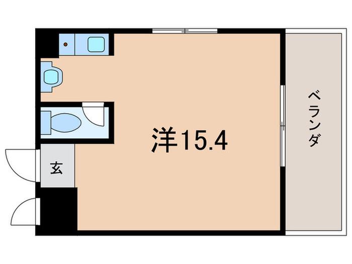 北野町ライトヒルズ(ワンルーム/3階)の間取り写真