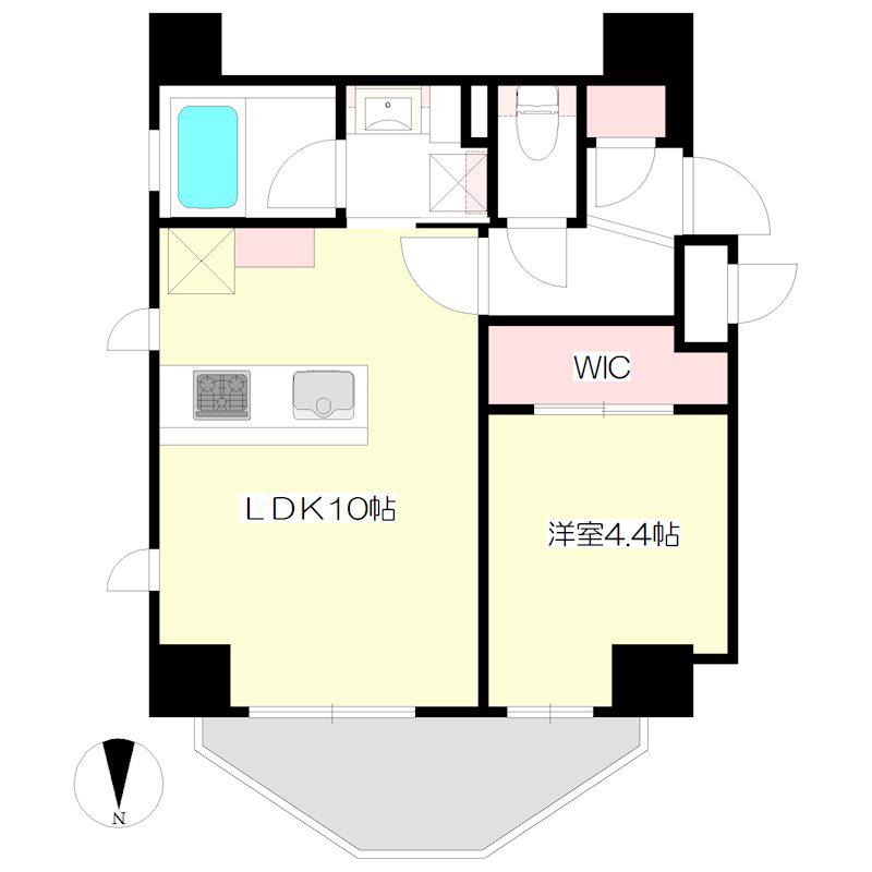 リシャール奥沢(1LDK/7階)の間取り写真