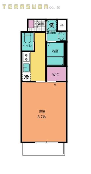 GRAND JADE中央町(1K/10階)の間取り写真