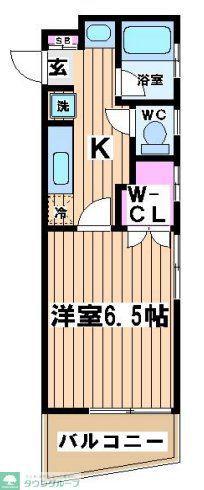 ポナール日新(1K/1階)の間取り写真