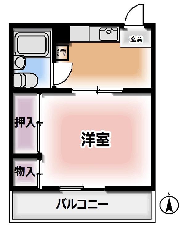 メゾンブーシェ(1K/3階)の間取り写真