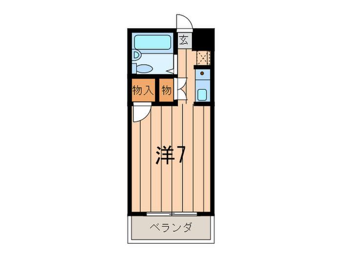 アボニンサカエ(ワンルーム/1階)の間取り写真