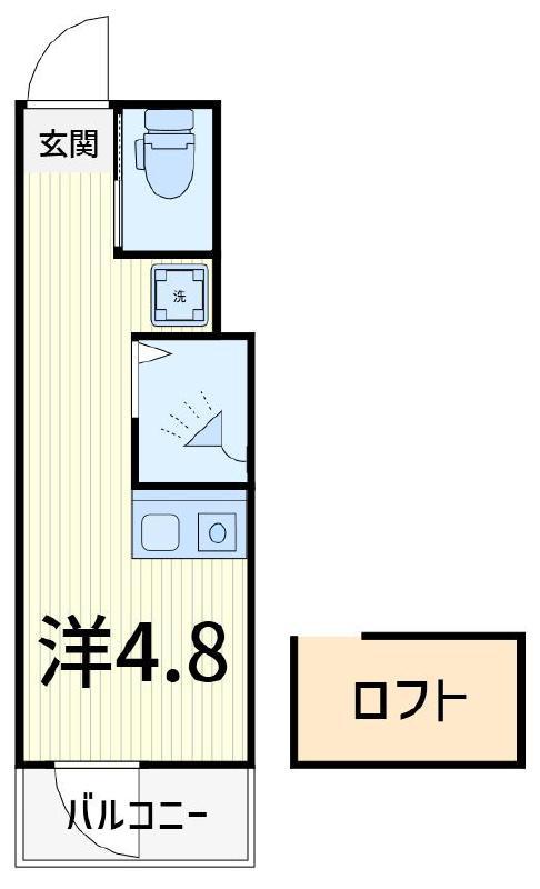 タイムテラス金町(ワンルーム/2階)の間取り写真