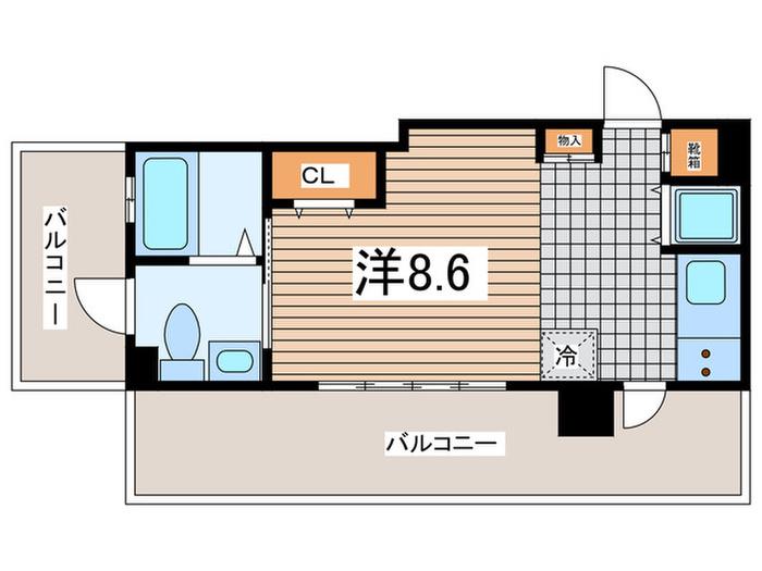 CASA VEDUTA(ワンルーム/9階)の間取り写真