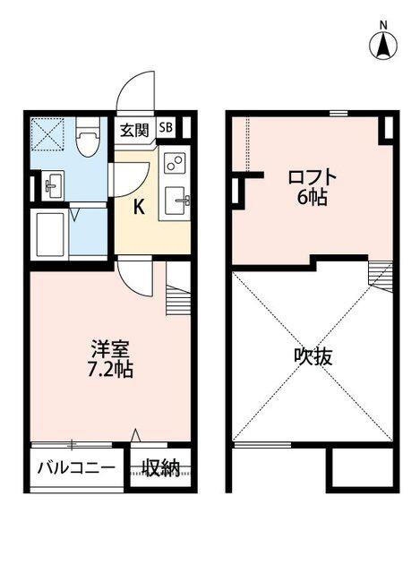 MIISA.1ST・ミーサファースト(1K/2階)の間取り写真